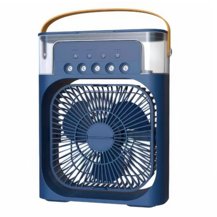 Міні вентилятор-кондиціонер з підсвічуванням 4 в 1, синій - 1