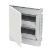 Щит распределительный ABB BASIC E, 1SZR004002A1107, 24 модуля встраиваемый, IP40, с клеммами, (белая дверца)