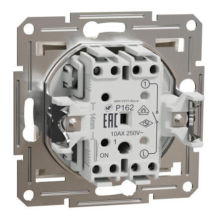 Выключатель одноклавишный самозажимной  Schneider Electric ASFORA, кремовый, EPH0170123