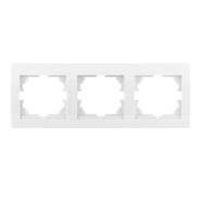 Рамка Lezard DERIY трехместная, горизонтальная, белая, 702-0200-148