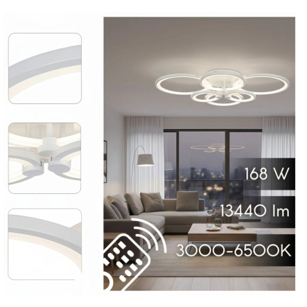 Люстра LED SIRIUS G 2732/2+2+2 WT 168W