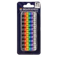 Комплект кабельной маркировки АСКО-УКРЕМ тип М-3 (0-9) разноцветный, A0150080070