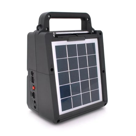 Фонарь переносной KENSA FP-05-W-S-L+Solar+Bluetooth колонка, 3 режима, аккумулятор