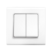 Вимикач 2 кл., VIKO LINNERA, 90400002, білий