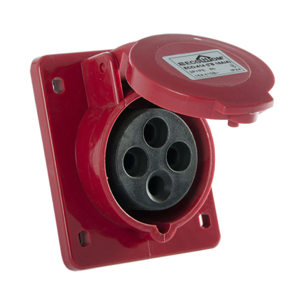 Гніздо врізне АСКО-УКРЕМ, ECO016010008, ECOHOME ГВ 16А/4 3P+PE (ECO-414) - 1