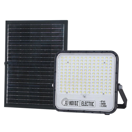 Прожектор на солнечной панеле Horoz TIGER PRO-300 SMD, 300W, 4200Lm, 6400K, IP65, черный, 068-012-1300-010 - 1
