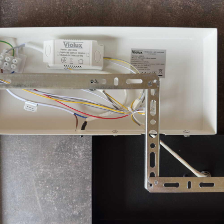 Светильник VIOLUX Smart  PICASSO-S 85W, 3000K-6000K, 5200Lm, пульт, 500х500х130мм, чорний, 220635