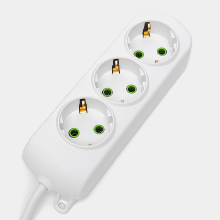 Удлинитель Lezard Letitia 3 гнезда 2м с заземлением, 721-0302-301 - 2