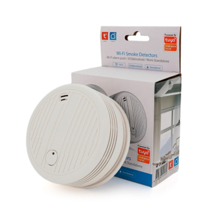 Автономный WiFi датчик дыма с сиреной YOSO Dsmoke WIFI-01 TUYA питание Крона1 шт батареи в комплекте - 1