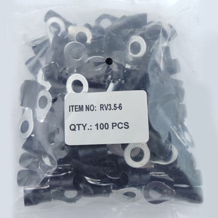 Наконечник кольцевой TNSy 5500479, с изоляцией, RV3,5-6 (2,5-4/8), черный