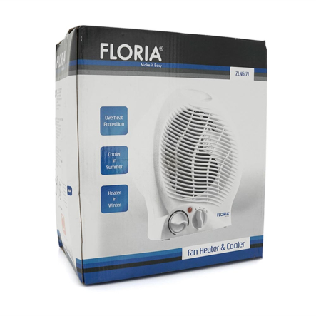Тепловентилятор спиральный Floria ZLN-6171, 2000Вт, 3 режима 1000/2000Вт, Box