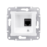 Розетка комп'ютерна RJ45, категорія 5е, неекранована UTP Schneider Electric Sedna, біла, SDN4300121
