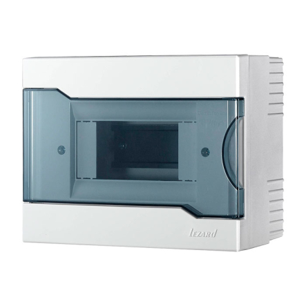 Щит Lezard ЩРН-П-6, 6 модульный наружной установки с прозрачной крышкой, 190х148х92 мм, 730-2000-006 - 1