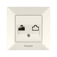 Розетка компьютерная RJ45 CAT5e, Panasonic Arkedia Slim, крем, 04042BG