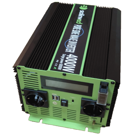Інвертор напруги Solinved SLVP-4000, 12v/220v, 4000W, правильний синус - 1