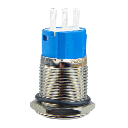 Кнопка металлическая плоская АСКО-УКРЕМ TYJ 16-211, 1NO+1NC, A0140010088