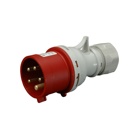 Вилка промышленная SEZ IVN 3253, IP 44, 32A, 400V, 5n - 1