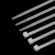 Хомут пластиковий Mastertool 400x5 білий (100 шт)