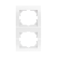 Рамка Lezard DERIY двухместная, вертикальная, белая, 702-0200-152