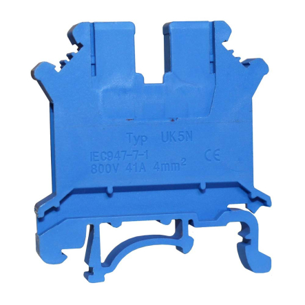 Клеммная TNSY КНГ-UK5 41А, 0,2-4мм2, винтовая, синяя, наборная на DIN-рейку, с маркером, без крышки, 5506250
