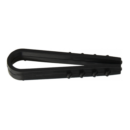 Дюбель-хомут АСКО-УКРЕМ круглий 6мм, чорний (уп.100шт) - 1