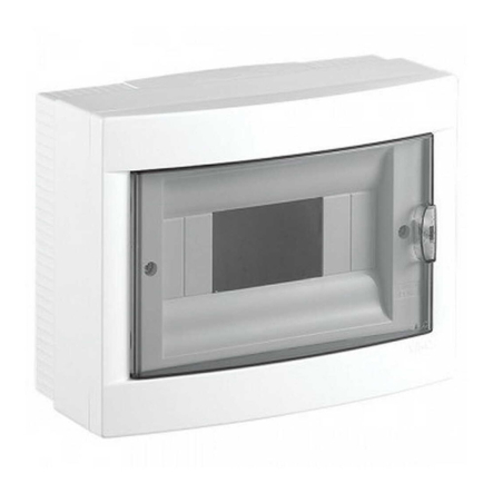 Щиток пластиковый VIKO накладной, 8 модулей, прозрачная крышка, 90912108 - 1