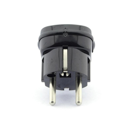 Вилка Timex  угловая 16А черная, WT-16U CZ