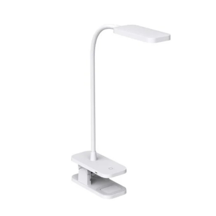 Настольная лампа аккумуляторная LED MAXUS Desk Lamp 5W, 5000K, WH CLIP Battery, белая клипса