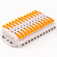 Строительно-монтажная клемма TAKEL СМК-7212, 600В, 32А, двусторонняя, с креплением, 701097