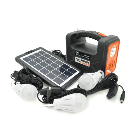 Ліхтар переносний GS-902P+Solar, 1+2 режими, диммер, Радіо+ Bluetooth колонка, акумулятор - 1