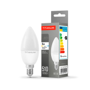 Лампа LED TITANUM C37, 220V, 6W, E14, 4100К