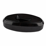 Вимикач навісний Lemanso LMA009, чорний