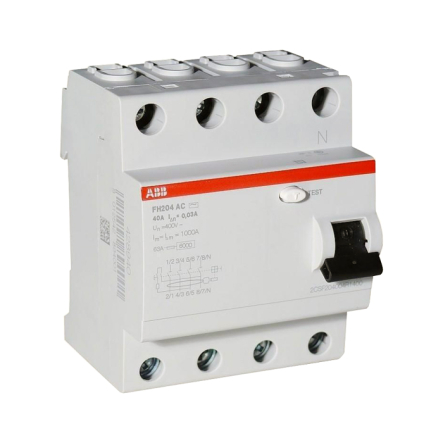 Дифференциальное реле ABB FH204 AC-40A/0,03 серия НОМЕ, 2CSF204002R1400 - 1