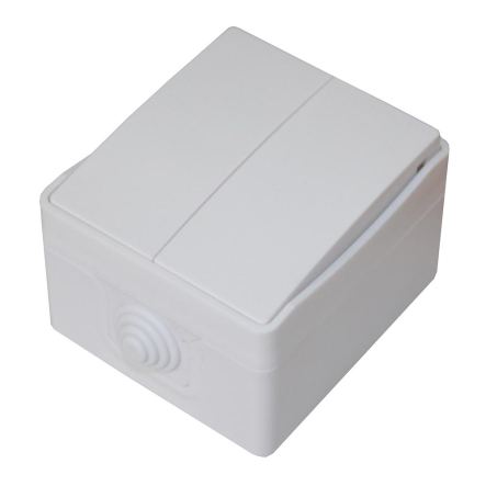 Вимикач для відкритої установки TNSy SURFACE, 2-кл, IP54, білий, TNSy5001223 - 1