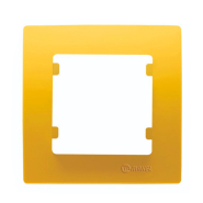 Рамка одинарна горизонтальна Makel Lillium Natural Kare, жовта, 32074701
