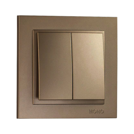 Вимикач 2кл. Mono Electric, DESPINA, бронза, 102-232325-102 - 1
