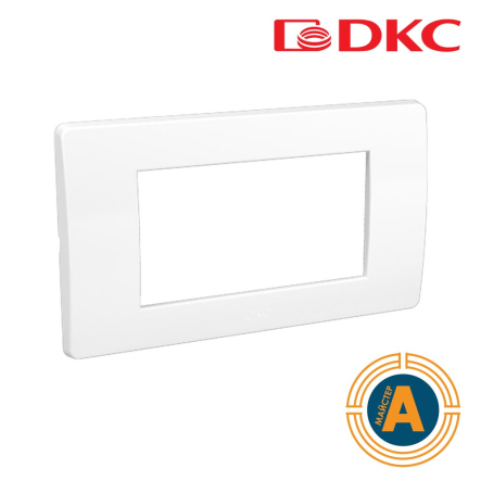 Рамка на 4 модуля, Brava, ДКС, 75011W, белая, RAL9010 - 1