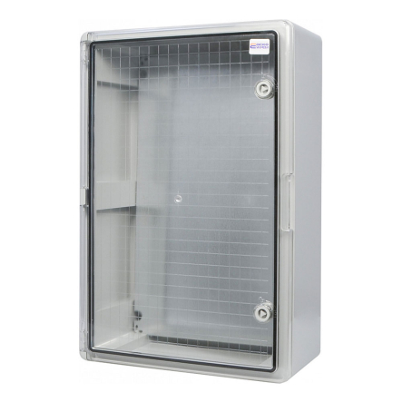 Корпус АБС-пластик АСКО-Укрем, ударостойкий, с монтажной панелью, прозрачные дверки, 40*60*20, ІР65, A0270010031
