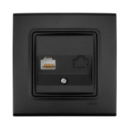 Розетка комп'ютерна, VIKO LINNERA Life, 90404032, чорна ніч