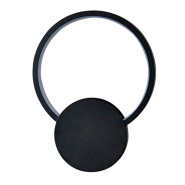 Светильник LED настенный HOROZ FOREVER-W, 7W, 4000К, 400Lm, 260 мм, круг, чёрный