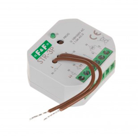 Реле управления ролекассетами F&F STR-3P, двухкнопочное, 100-265 В AC