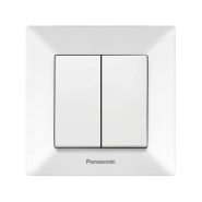 Вимикач двоклавішний Panasonic Arkedia Slim, білий, 00092WH