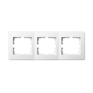 Рамка Lezard LESYA трехместная, горизонтальная, белая,705-0200-148