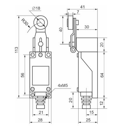 Выключатель концевой Promfactor FLS15M8104P65