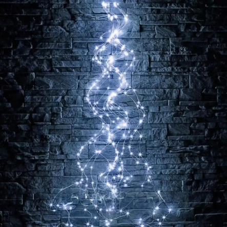 Гирлянда LED Конский хвост, блок питания  (2,5м, 20 ниток) 500LED, Холодный белый