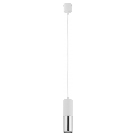 Подвес TK-lighting ELIT WHITE 4356, 1хGU10х10 Вт LED, D 5,2 см, Н50-110 см белый+серебро - 1