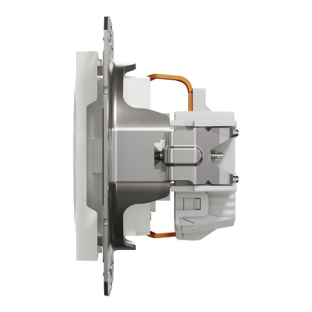 Розетка 1я с з/к со шторками, без рамки, Schneider Electric ASFORA, белая, EPH2970221