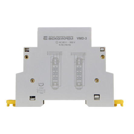 Вольтметр АСКО-УКРЕМ VMD-3, AC 80-500 V, DIN, модульный цифровой трехфазный, A0010250002