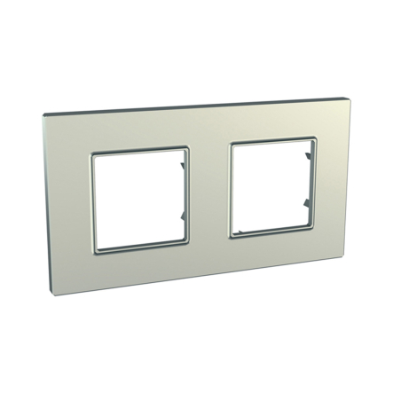 Рамка 2-местная, титан, Schneider Electric Uniсa QUADRO, MGU6.704.57 - 1