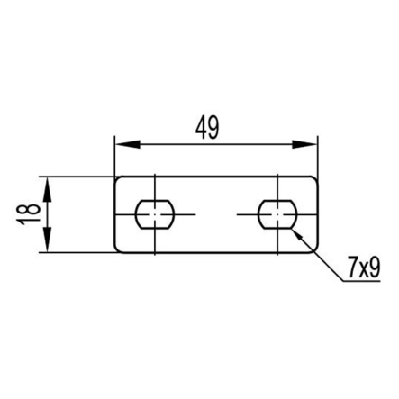 Пластина для заземления PTSE, t=1мм, ДКС, 37501